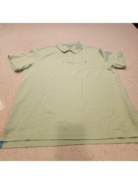 Izod Poli Advanced Performance Stretch XL Lime Green Short Sleeve Shirt